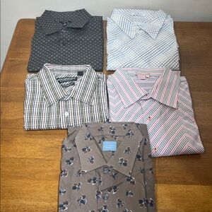 NICK GRAHAM &Alfani Geometric Print Shirt of Five pieces Size XL